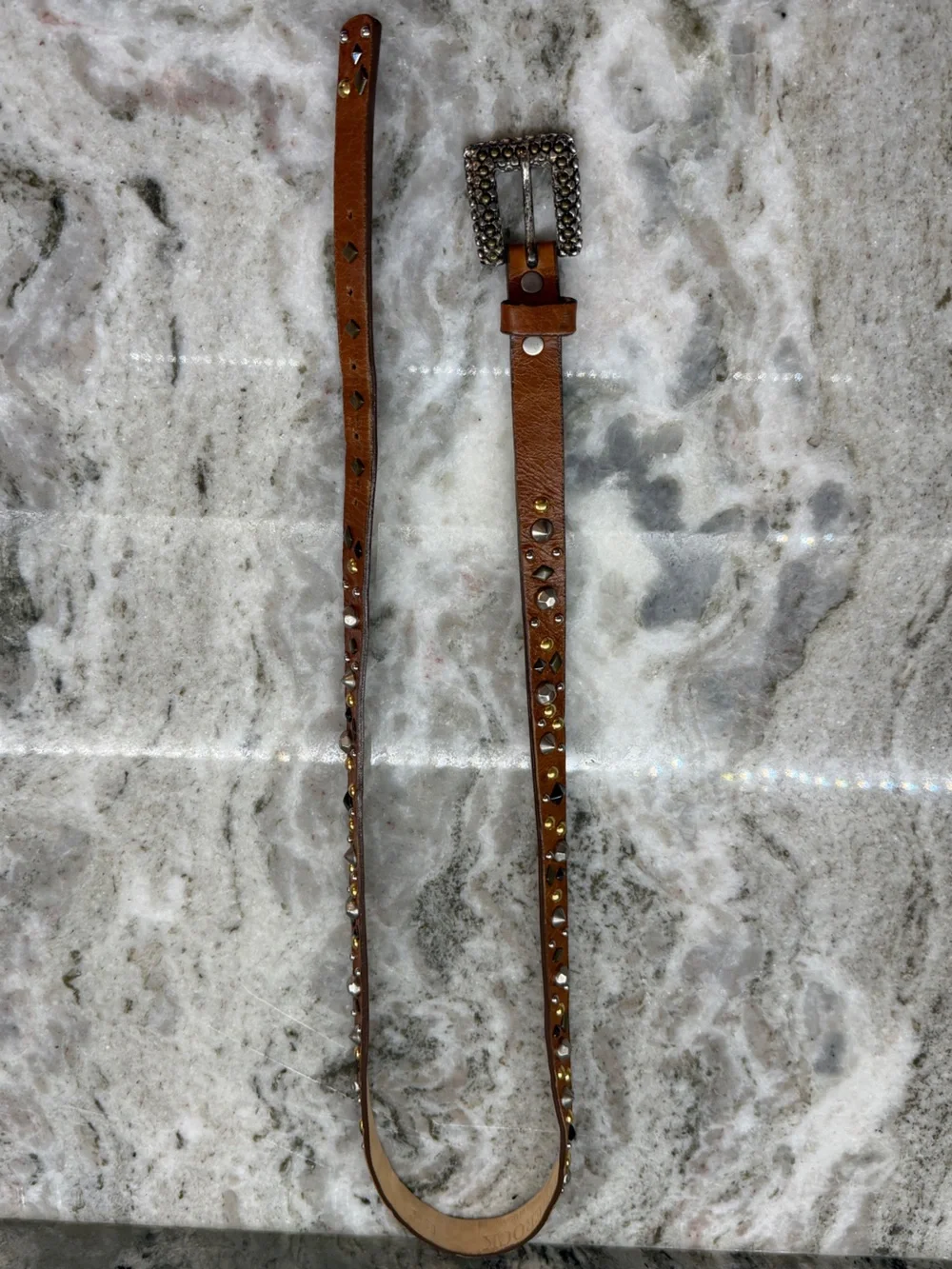 Leatherock Vintage Western Boho Studded Genuine Leather Belt L36 #8392